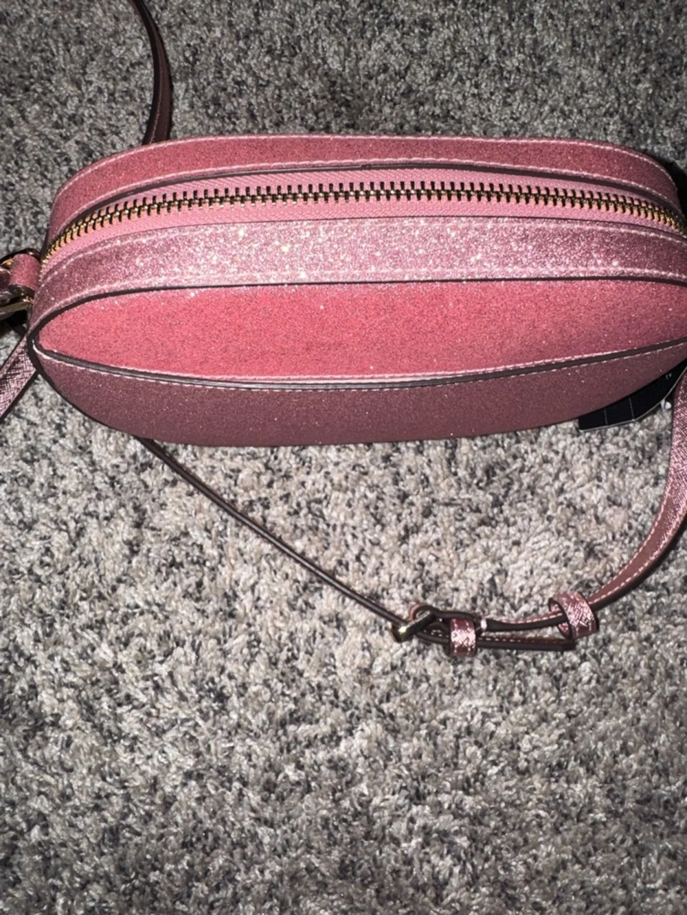Kate Spade Glitter Crossbody Pink Metallic Sparkle Mini Bag NWT